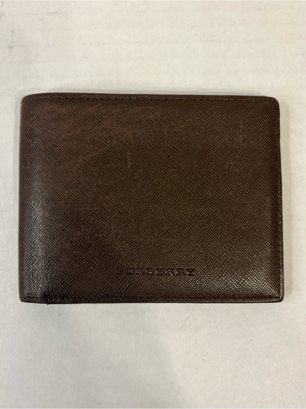 Burberry Bifold Wallet‎ in a dark brown saffiano leather